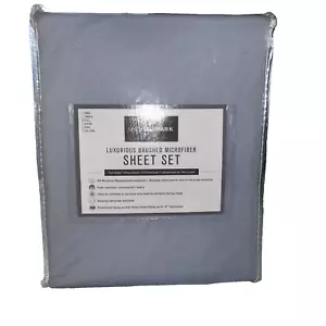 Luxurious Brushed Microfiber Deep Full Sheet Set Blue - Picture 1 of 5