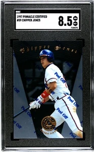 1997 Pinnacle Certified #59 Chipper Jones SGC 8.5 NM-MT+ - Picture 1 of 2