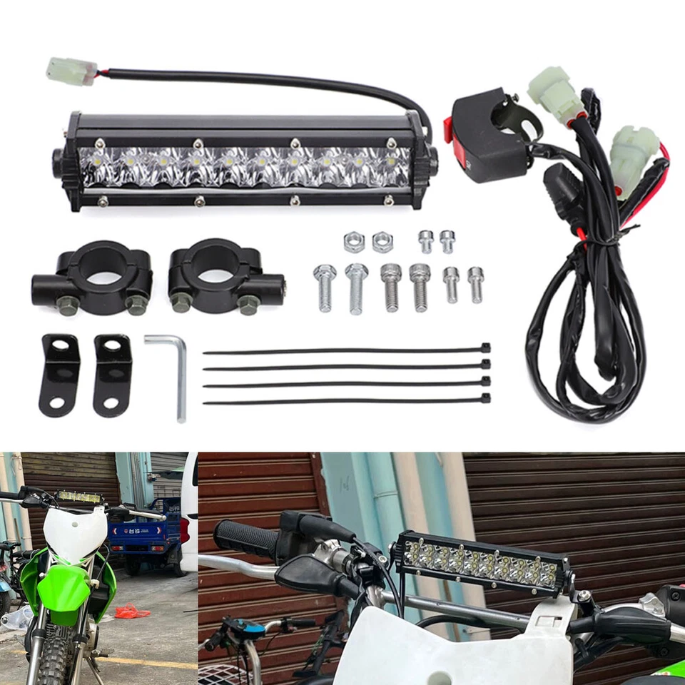 Kit de barra de luz de faros LED impermeables para Kawasaki KX250 KX85 KX450 KX112 KX450 Foto 1 de 4