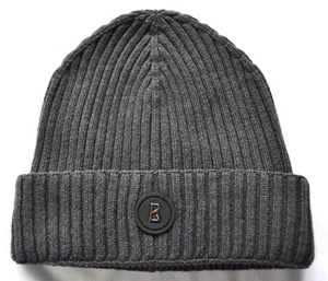 BOGNER DAMEN HERREN MÜTZE 10% KASCHMIR  WOLLMÜTZE GRAU B -LOGO UVP 120 € NEU - Bild 1 von 28