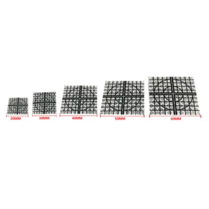 NUOVO 100 PZ FOGLIO RIFLETTORE GRIGLIA NERA 20/30/40/50/60MM NASTRO RIFLETTENTE TARGET - Foto 1 di 12