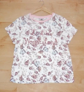 Brandneu mit Etikett Primark Damen Alice im Wunderland LOST IN WONDERLAND Pyjama Lounge Top - Bild 1 von 3
