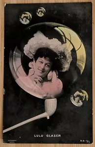 Antike 1907 handgetönte RPPC Rotograph Postkarte Lulu Glaser Varieté Schauspielerin - Bild 1 von 2