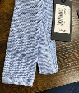 Cravatta in jersey uomo Ted Baker blu chiaro nuova con etichette - Foto 1 di 5