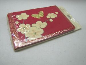 New 8 Vintage Hallmark PARTY INVITATIONS FLOWERS GOLD BUTTERFLY New in Pack