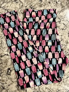 LuLaRoe Leggings Popsicles Black Blue Purple Pink TC2 - Picture 1 of 2