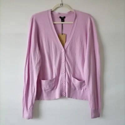 Halogen Womens Pink Long Sleeve V Neck Button Front Cardigan Sweater Size 1X - Image 1 of 4