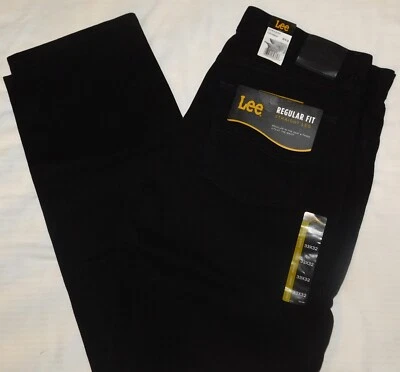 LEE Regular Fit Jeans Straight Leg Regular Seat & Thigh At Waist Double Black - Image 1 of 4
