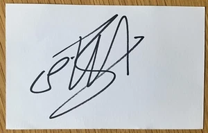 Carta indice firmata Steven Taylor Newcastle & Peterborough leggenda AFTAL COA - Foto 1 di 1