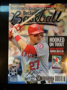 SUPER RARE SEPT 2012 BECKETT FEATURING MIKE TROUT-SIGNED INSCRIBED 2012 AL ROY - Picture 1 of 5