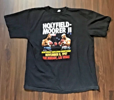 Evander Holyfield Michael Moorer II 1997 title fight Las Vegas T-shirt Adult XL - Image 1 of 2
