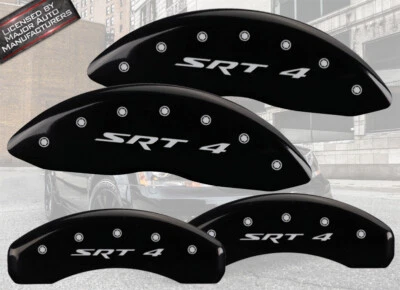 Cubiertas de pinza de disco de freno MGP negras delanteras + traseras Dodge Caliber "SRT 4" 2007-2012 Foto 1 de 4