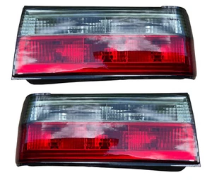 PAIR SMOKED RED CRYSTAL TAILLIGHTS FOR BMW E30 1988-1991 M3 - Picture 1 of 5