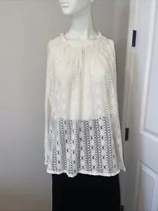 Old Navy Baumwollmischung Elfenbein Spitze Top Gr. XXL NEU mit Etikett - Bild 1 von 16