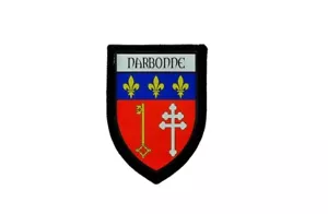 Aufnäher bedruckt Stickerei Reise Souvenir Schild Wappen Stadt Frankreich Flagge Narbonne - Bild 1 von 1