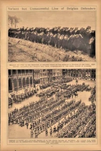 1922 Erster Weltkrieg Belgien Infanterie Deutsche Kavallerie Sepia Tiefdruck Vintage Druck Geschichte - Bild 1 von 1