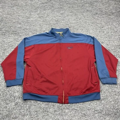 Chaqueta VINTAGE Reebok Para Hombre 3XL Roja Azul Cremallera Completa Pista Correr Gimnasio Tenis Foto 1 de 4