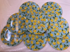 Fresh Lemons Melamine Plates by MAX STUDIO - Set of 8 - Salad Plate - 8” - Picture 1 of 3