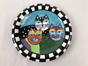 Handbemalt von Milson & Louis 8" Manhattan Katzen Salatteller lebendig & skurril - Bild 1 von 4