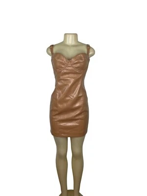 Mini Vestido Meshki Imitación Cuero Correa Talla M/L Foto 1 de 4