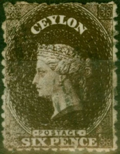 Ceylon 1869 6d Deep Brown SG67 gut gebraucht (3) - Bild 1 von 1
