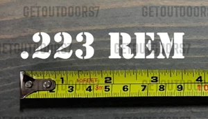 .223 223 REM Adesivo Decalcomania 3,5" Scatola Munizioni Etichetta Custodia Munizioni TAGLIO - Foto 1 di 1