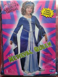 Girls Medieval Queen Halloween Renaissance Costume Size 4-6 - Picture 1 of 5