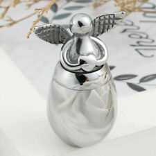 Silver Angel Wings Keepsake Ashes Urn Cremation Ashes Memorial Stainless Steel .