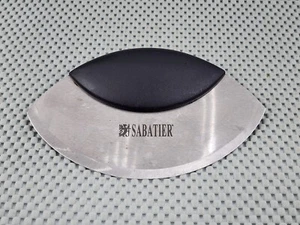 Sabatier Mezzaluna Stainless Steel Curved Blade with Anti-Slip Handle - Picture 1 of 7
