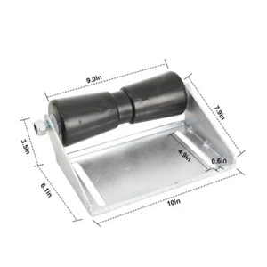 10" Boat Trailer Keel Roller with Bracket Boat Trailer Roller Galvanized Steel - Foto 1 di 12
