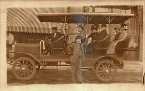 Denver CO Touring Omnibus & Cab Co. Also Horses Available Real Photo Postcard - Picture 1 of 2
