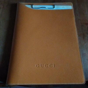 GUCCI binder brown leather product interior scratches and stains - Picture 1 of 5