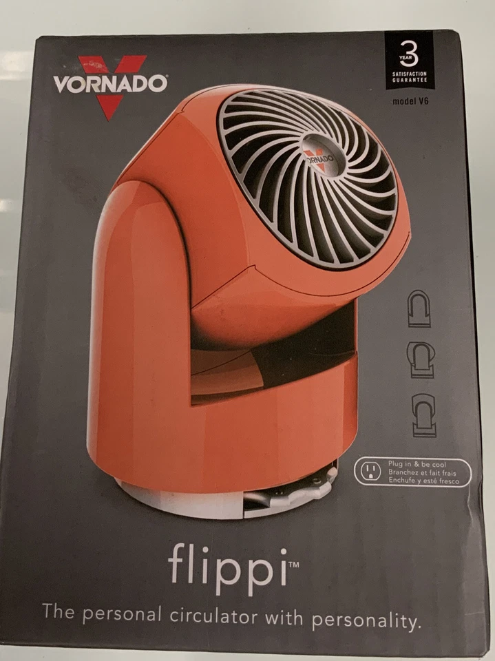 Bk4hs82 Vornado Flippi V6 Personal Air Circulator Fan Orange