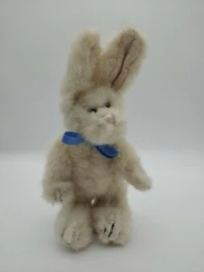 THE BOYDS COLLECTION JOINTED GRAY/Beige Tan 7" BUNNY Blue ribbon. 1990-1995 - Picture 1 of 5