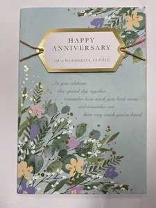 Hallmark Anniversary Card Happy Anniversary to a wonderful couple Pl - Picture 1 of 4