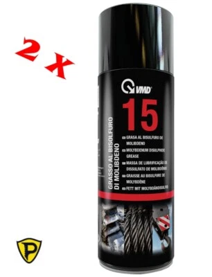 VMD 2 pz Grasso per Cavi Funi Catene Cuscinetti al bisolfuro di molibdeno da 400 ml.
