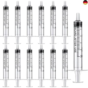 12 Stück 2.5ml Plastikspritzen, Einwegspritze mit Deckel Kunststoffspritzen - Bild 1 von 7