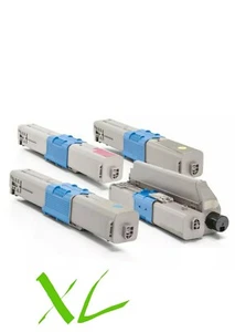 4x xl kompatibler Toner bk,c,m,y für OKI C3300 C3400 C3450 C3600 C 3300 neu - Bild 1 von 2