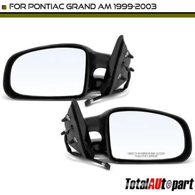 Espejo retrovisor negro nuevo 2 piezas con ajuste de potencia para Pontiac Grand Am 1999 2000 2001-2003 Foto 1 de 4