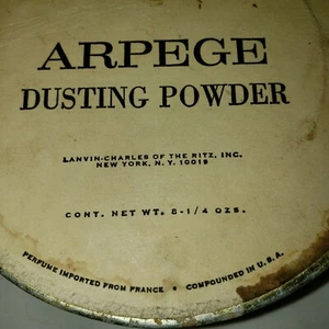 VTG Lanvin Powder Box (EMPTY) Arpege Dusting Powder French Perfume NY NY - Picture 1 of 8