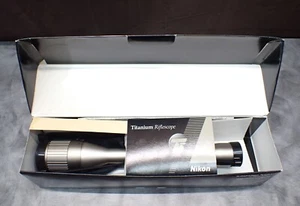 Nikon Titanium 3.3-10x44mm AO HT Duplex Reticle Silver Rifle Scope - Picture 1 of 10