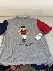 Polo Ralph Lauren POLO PLAYER BEAR Kurzarm Color Block T-Shirt Gr. XL 18-20 - Bild 1 von 2