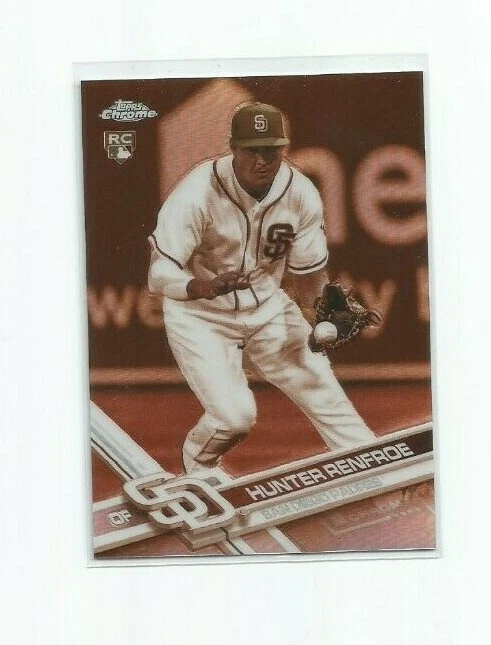 HUNTER RENFROE (San Diego) 2017 TOPPS CHROME SEPIA ROOKIE REFRACTOR CARD #18 - Image 1 of 1