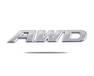 AWD Chrome Silver Car Badge Emblem for Ute SUV Toyota Nissan Mazda Ford Holden - Picture 1 of 4