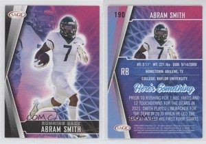 2022 SAGE High Series Abram Smith #190 Rookie RC