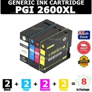8 NoOEM Ink Cartridge PGI-2600XL pgi2600xl For Canon MB5060 MB5160 MB5360 iB4060 - Picture 1 of 2