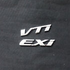 1X Small Vti + 1X Exi Silver Chrome Plastic Sticker Emblem Decal Badge Car Sport