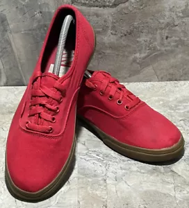 Ladies Size 10 Mens 8.5 VANS Authentic Red Tab Low Pro Gumsole - Barbados Cherry - Picture 1 of 7
