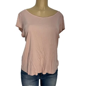 Eileen Fisher Pastel Pink Lyocell Short Sleeve Tee Shirt Women Size L Casual Top - Picture 1 of 14