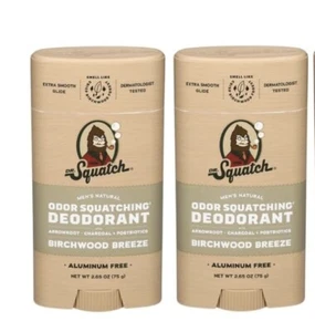 2X Dr. Squatch Fresh Falls 2.65 oz Men's Natural Deodorant 2 Pack Plant Based - Picture 1 of 1